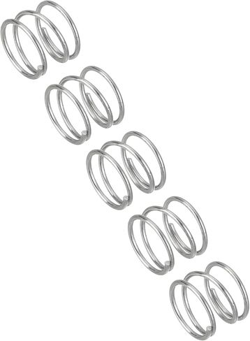 uxcell 5Pcs Compression Spring, Wire Diameter 0.031", OD 0.39", Free Length 0.39" 304 Stainless Steel Coil Mechanical Compressed Spring, Silver in Saudi Arabia