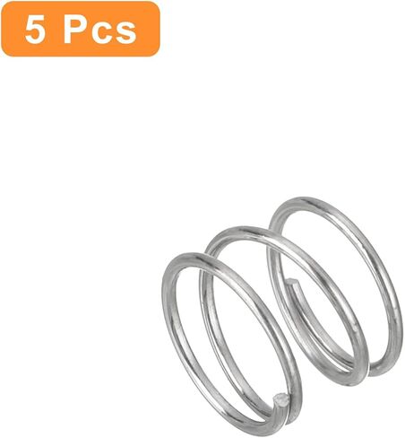 uxcell 5Pcs Compression Spring, Wire Diameter 0.031", OD 0.39", Free Length 0.39" 304 Stainless Steel Coil Mechanical Compressed Spring, Silver in Saudi Arabia