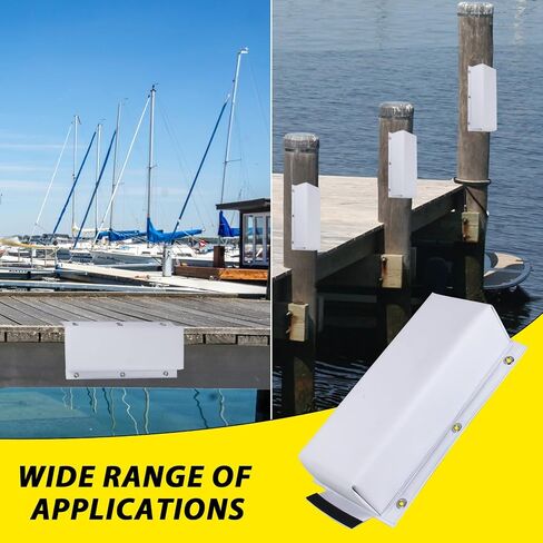 Dock Bumper White,Dock Bumper Guard with Screws,16IN Boat Dock Bumper for Boat Dock Vertical Pole Post,PVC Piling Bumper-Post Bumper for Horizontal Deck or Pier Fenders(1Pack,2Pack,3Pack) in Saudi Arabia