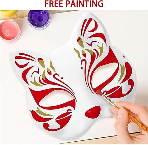 15Pcs Cat Mask, Cat Masks to Paint, Theiran Mask, Therian Mask Base for Halloween, Dance Parties, Celebrations in Saudi Arabia
