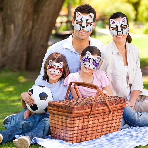 15Pcs Cat Mask, Cat Masks to Paint, Theiran Mask, Therian Mask Base for Halloween, Dance Parties, Celebrations in Saudi Arabia