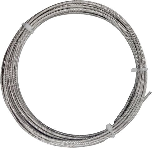 Wall Mount Curtain Wire Rod Kit Stainless Steel Picture Hanging Wire with 24 Hanging Clips Clothesline Wire Multi-Purpose Curtain Rod Set(Black) in Saudi Arabia