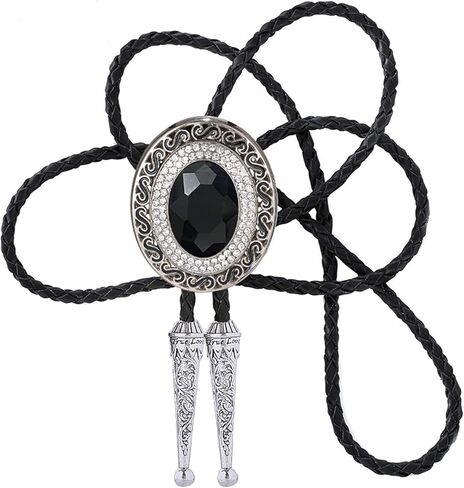Doitby Western Bolo Tie Cowboy Bolo Ties Rhinestone Necklace Bola Tie for Men Women in Kuwait