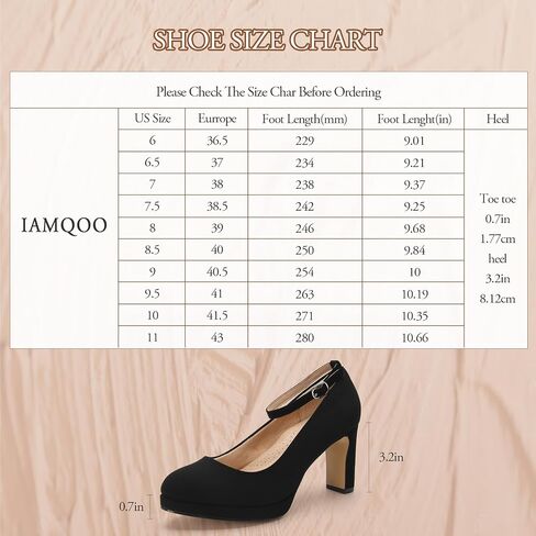 Fashions Black Heels,Vintage Women's Pumps with Adjustable Buckle,Comfortable Block Heels for Women,3.2 Inch, Womens Dress Shoes for Party, Wedding, Work in Saudi Arabia