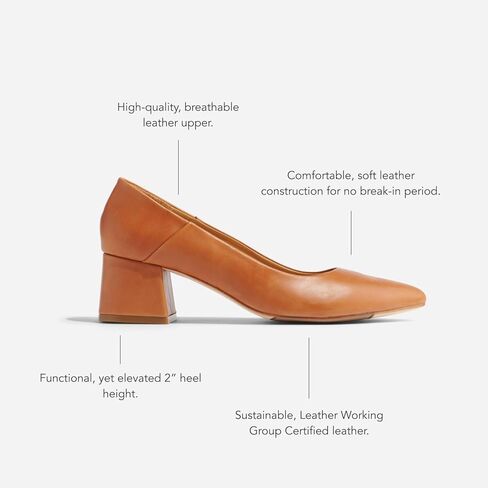 كعب Fiorela النسائي من Nisolo، هيكل جلدي ناعم ومسامي، إسفنج ميموري مبطن مع كعب مدبب حديث 2 بوصة، نعل مطاطي، مقاس مضبوط in Kuwait