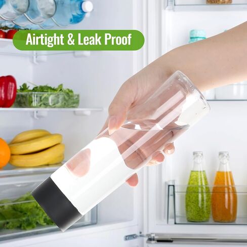 STARSIDE 12 عبوة 13.6 أونصة (400 مل) زجاجات مياه بلاستيكية قابلة لإعادة الاستخدام مع أغطية سوداء كبيرة الحجم، زجاجات حسية شفافة، زجاجات عصير فارغة مانعة للتسرب لتخزين عصير المشروبات والشاي والحليب in Kuwait