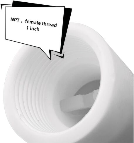PTFE Static Mixer, NPT Threaded Inlet, Static Mixer Gas Liquid Agitator (1inch - L:11.2in) in Saudi Arabia