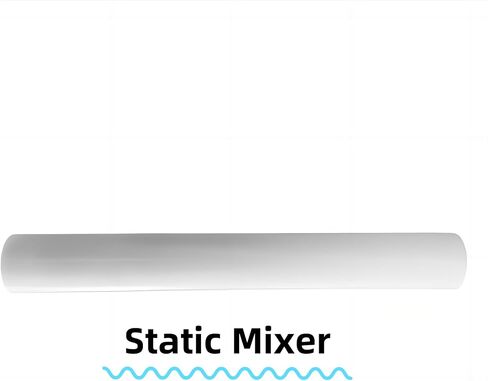 PTFE Static Mixer, NPT Threaded Inlet, Static Mixer Gas Liquid Agitator (1inch - L:11.2in) in Saudi Arabia