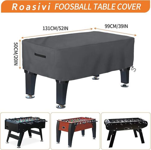 Football Game Table Cover,Heavy Duty Soccer Table Cover,Waterproof Outdoor Foosball Table Cover,Dustproof Fade-Resistant Uv-Resistant Soccer Game Table Cover(52x39x20inches) in Kuwait