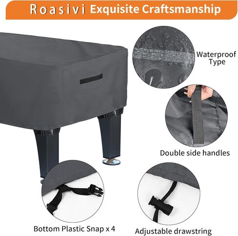 Football Game Table Cover,Heavy Duty Soccer Table Cover,Waterproof Outdoor Foosball Table Cover,Dustproof Fade-Resistant Uv-Resistant Soccer Game Table Cover(52x39x20inches) in Kuwait