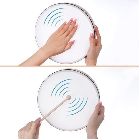 3pcs Hand Drum Percussion Wood Frame Drum with Drum Stick 12 Inch 10 Inch 8 Inch Percussion Instruments Preschool Musical Education Performance Pro (Wood Color, 12 Inch 10 Inch 8 Inch) in Kuwait