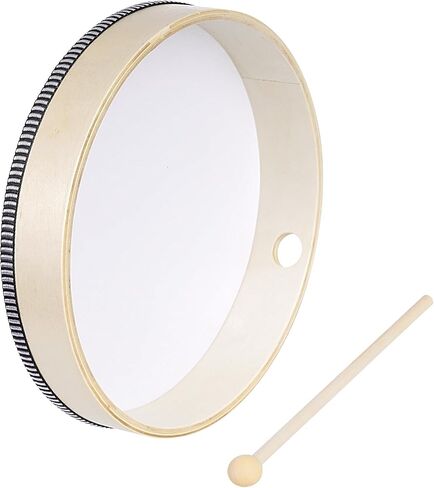 3pcs Hand Drum Percussion Wood Frame Drum with Drum Stick 12 Inch 10 Inch 8 Inch Percussion Instruments Preschool Musical Education Performance Pro (Wood Color, 12 Inch 10 Inch 8 Inch) in Kuwait