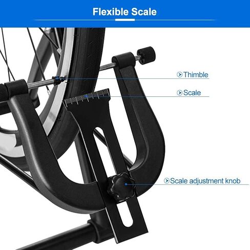 GOTOTOP Wheel Truing Stand, Tire Truing Stand, Foldable Home Mechanic Truing Stand Suitable for 16" - 29" Wheels, Professional Rim Maintenance Tool,Black in Saudi Arabia