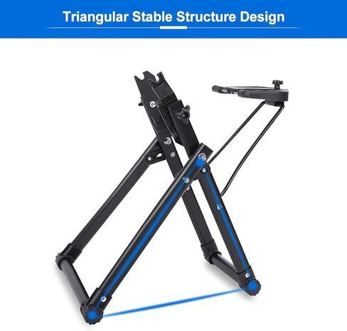 GOTOTOP Wheel Truing Stand, Tire Truing Stand, Foldable Home Mechanic Truing Stand Suitable for 16" - 29" Wheels, Professional Rim Maintenance Tool,Black in Saudi Arabia
