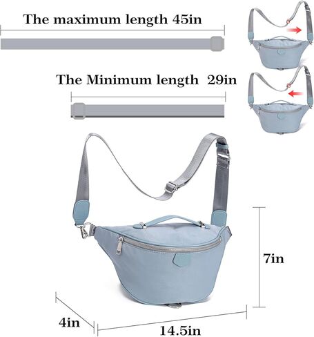 حقائب فاني للنساء من INICAT، حقائب خصر عصرية، حقيبة كروس بوم مع حزام قابل للتعديل للسفر الرياضي in Kuwait
