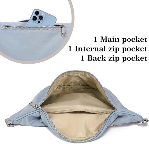 حقائب فاني للنساء من INICAT، حقائب خصر عصرية، حقيبة كروس بوم مع حزام قابل للتعديل للسفر الرياضي in Kuwait