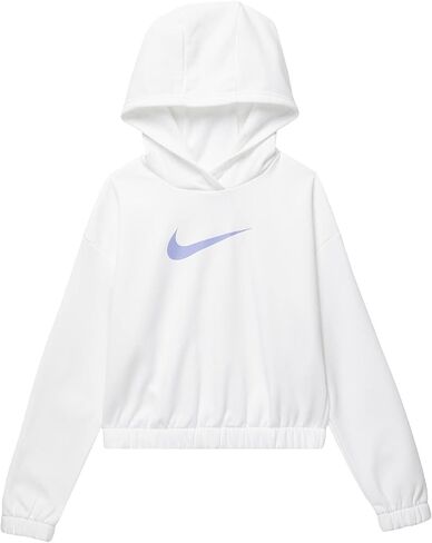 Nike Girl's Therma-FIT™ Hoodie (Little Kids/Big Kids) White/Light Thistle MD (10-12 Big Kid) in Saudi Arabia