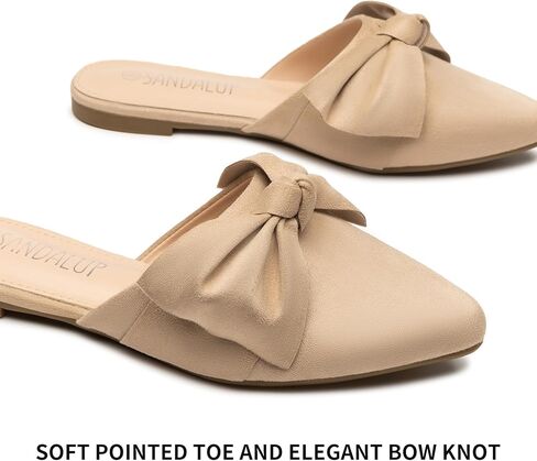 أحذية SANDALUP Mules النسائية مع مقدمة مدببة وعقدة أنيقة in Kuwait