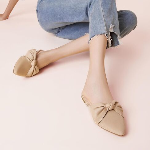 أحذية SANDALUP Mules النسائية مع مقدمة مدببة وعقدة أنيقة in Kuwait