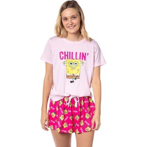 Nickelodeon SpongeBob SquarePants Womens' Chillin' Sleep Pajama Set Shorts