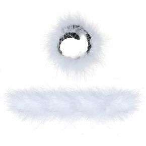 Cooluckday 2Pcs Women's Feather Slap Bracelets Watch Patting Circle Slap Ring Wrist Decoration Cuff Sleeves Slap Bangle