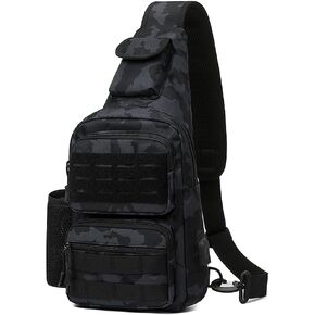 DOUNTO Tactical Sling Bag for Men Molle Utility Shoulder Bag Chest Pack Crossbody Backpack for Hiking Hunting