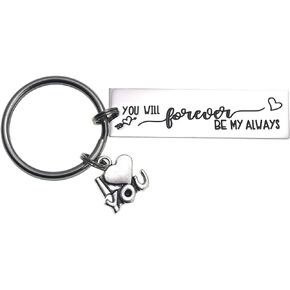 You Will Forever Be My Always Valentine's Day Keyring Groom Gift Bride Gifts Wedding Anniversary keychain