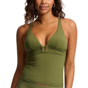 Seafolly Women's Standard Ring Front Tankini Top Swimuit