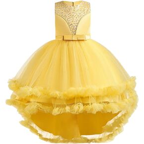 MYRISAM Girls Princess Pageant High Low Tulle Dress Bridesmaid Wedding Prom Birthday Communion Party Dance Ball Gowns