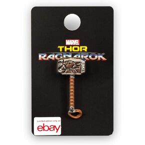 OFFICIAL Thor Ragnarok Cracked Mjolnir Hammer | Enamel Collector Pin | 1.5" Tall