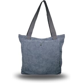 Corduroy Tote Bag for Women Casual Shoulder Handbags with Zipper Pockets