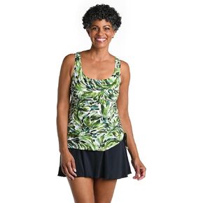 Shirred Skirted Swim Dress One Piece Swimsuit