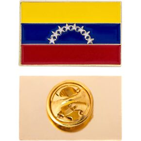 Venezuela Country Flag Lapel Enamel Made of Metal Souvenir Hat Men Women Patriotic (Rectangle Pin)