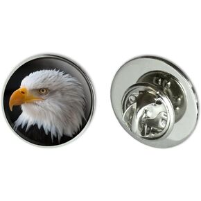 Stoic Bald Eagle Metal 0.75" Lapel Hat Pin Tie Tack Pinback