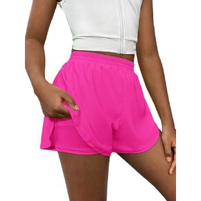 Floerns Girl's 2 in 1 Workout Running Athletic Tennis Butterfly Flowy Shorts