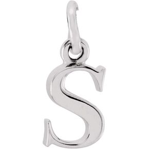 Sonia Jewels Lowercase Alphabet Initial Letter S Charm Pendant Small (13mm x 3.9mm)