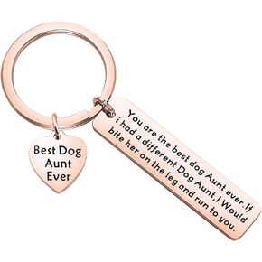 ENSIANTH Dog Aunt Gift Best Dog Aunt Ever Keychain Special Aunt Gift Dog Lover Gift