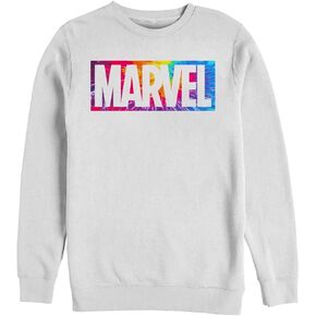 Marvel Men's Classic Brick Tie-dye Pullover Crew Fleece