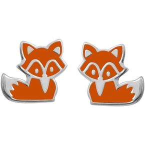 Boma Jewelry Sterling Silver Fox Stud Earrings