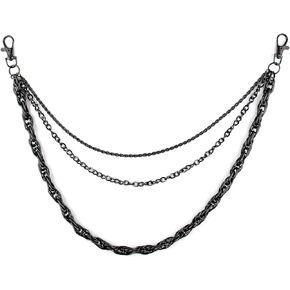 ARZASGO Unisex Punk Chains for Pants, Heavy Duty Belt Chains Hip Hop Trousers Jeans Chain with Lobster Clasps for Wallet Keys