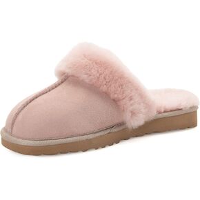 Women's Sheepskin Slippers Indoor Outdoor House Leather Shearling Fur Slippers