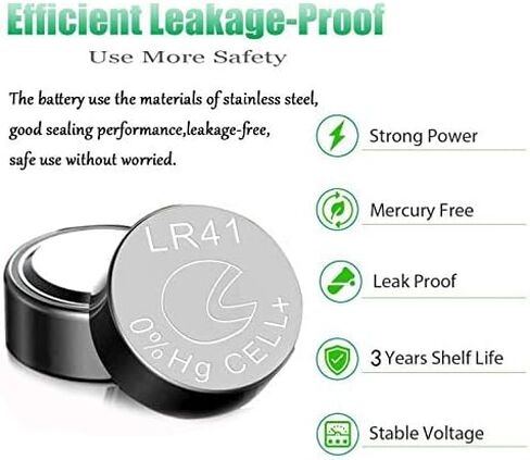 بطارية قلوية LR41 AG3 392 384 192 بطارية 1.5 فولت بطاريات خلية على شكل عملة معدنية 20 قطعة in Kuwait