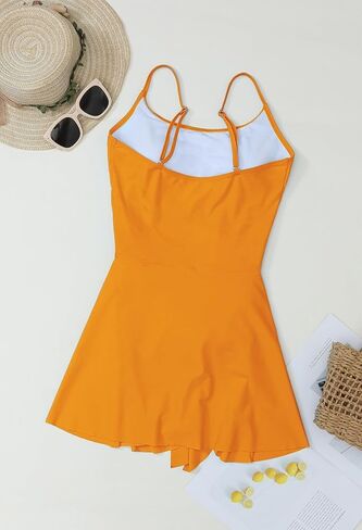 الوردي الملكة المرأة قطعة واحدة ملابس السباحة البطن التحكم فساتين السباحة تنورة ثوب السباحة in Kuwait