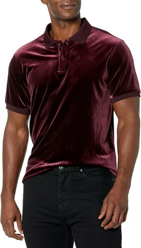GUESS Men's Short Sleeve Rio Liquid Velvet Polo in Saudi Arabia
