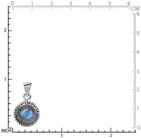 Silvershake 925 Sterling Silver Rope Solitaire Cabochon or Inlay Style Pendant Necklace Jewelry for Women in Saudi Arabia