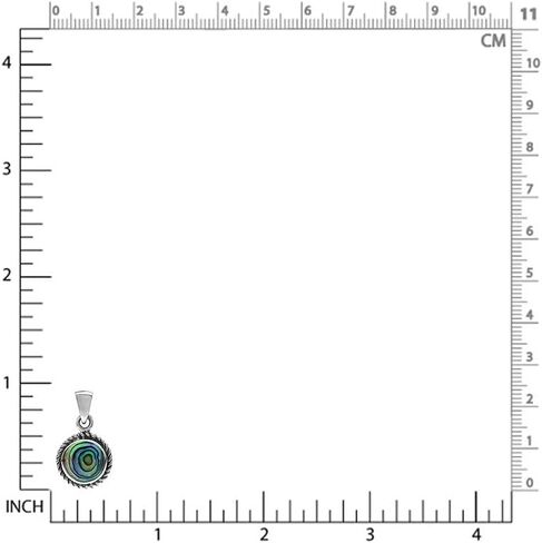 Silvershake 925 Sterling Silver Rope Solitaire Cabochon or Inlay Style Pendant Necklace Jewelry for Women in Saudi Arabia