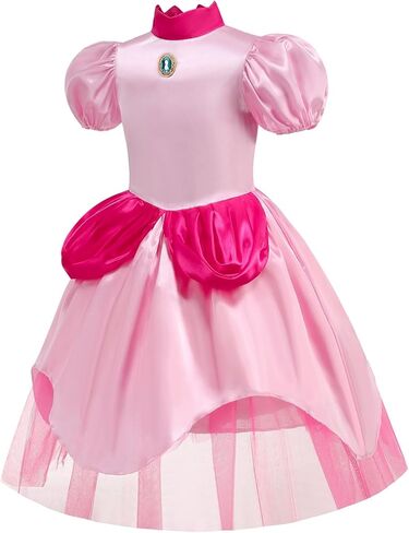 زي الأميرة Mooedcoe للفتيات الصغيرات، فساتين الأميرة التنكرية للأطفال وحفلات أعياد الميلاد مع الملحقات in Kuwait