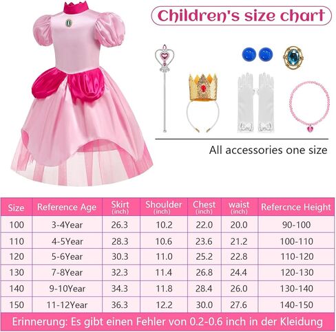 زي الأميرة Mooedcoe للفتيات الصغيرات، فساتين الأميرة التنكرية للأطفال وحفلات أعياد الميلاد مع الملحقات in Kuwait
