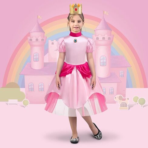 زي الأميرة Mooedcoe للفتيات الصغيرات، فساتين الأميرة التنكرية للأطفال وحفلات أعياد الميلاد مع الملحقات in Kuwait