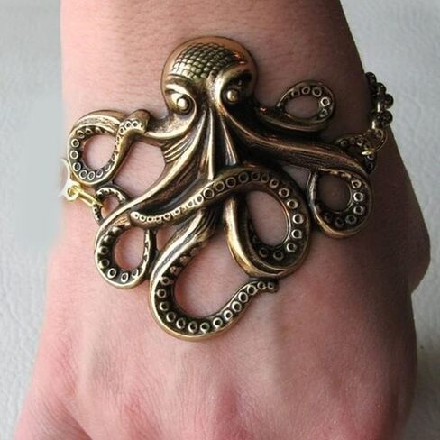 Opexicos 2Pcs Octopus Bracelet in Sterling Silver - silver Chain Octopus Bracelet, Alloy Steel, alloy in Saudi Arabia